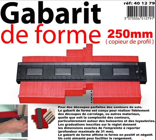 Gabarit De Forme 250mm 401279 - Les Matériaux De La Cité